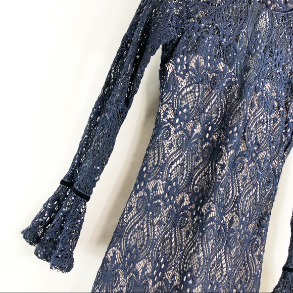 Sequin Hearts Size 3 Blue Dress - Picture 3 of 8